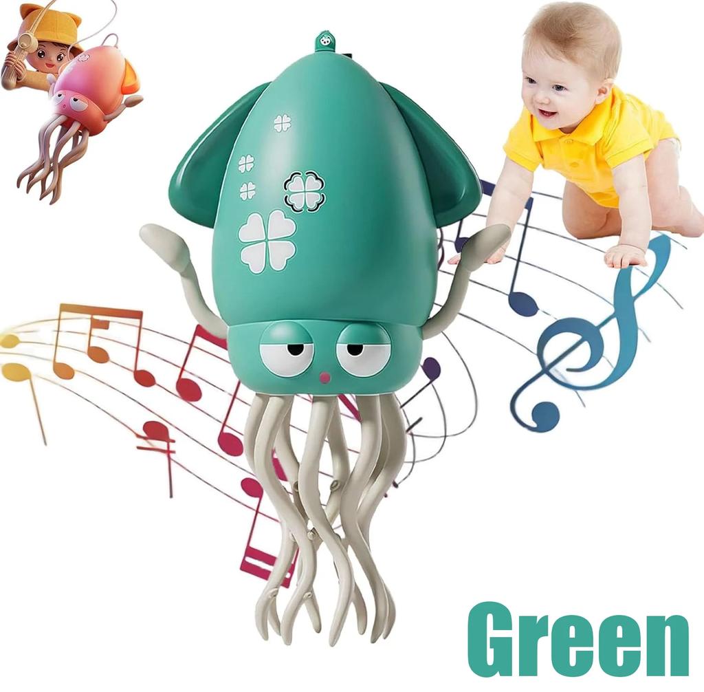 Non-Toxic Dancing Octopus Electric Auto-Avoid Dog Toy With Lights Music Crawling Electronics Twist Octopus Stress Relief Pet Toy For Puppy