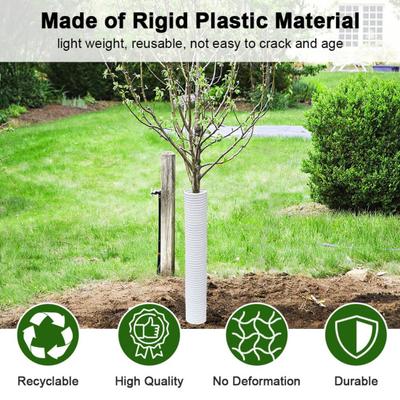 Yousheng Corrugated Tree Protector Tree Trunk Guard Tube Bark Protector Sleeve Wraps To Protect Tree from Deer Rodents Mowers Trimmers for Saplings