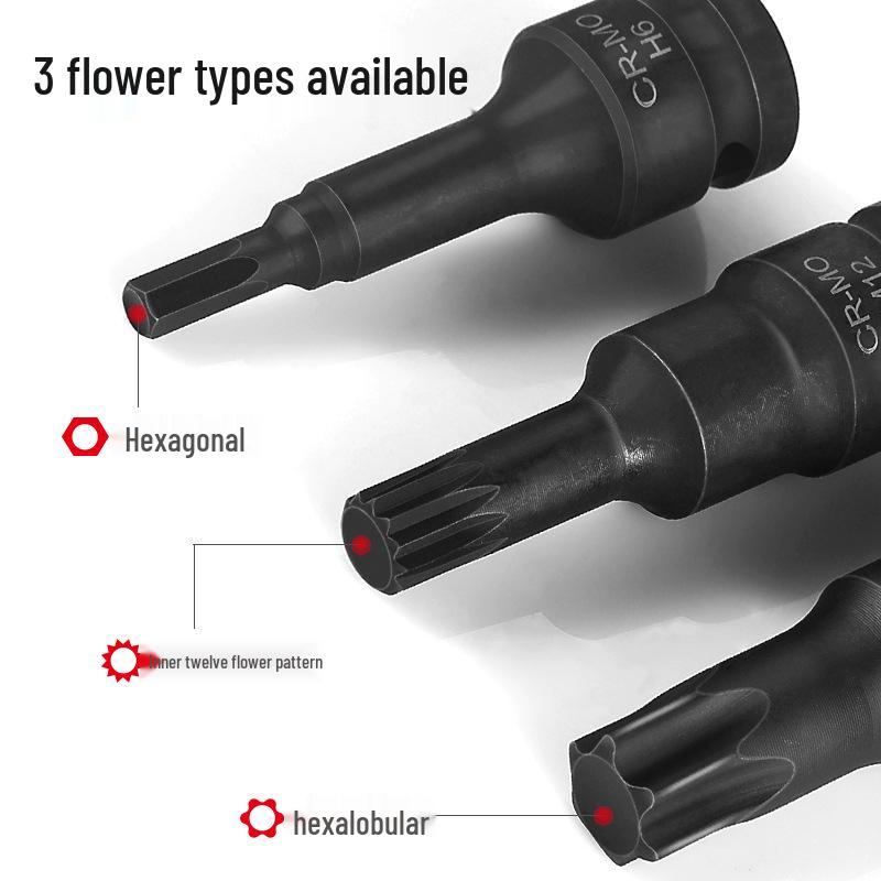 1/2'' Torx Impact Hex Bit Wrench with Magnetic Chrome Molybdenum Steel Head