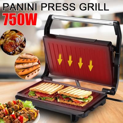 750W 220V Household Mini Steak Machine Hamburger Fried Egg Panini Electric Sandwich Maker Dual Non Stick Surface Grill Toaster