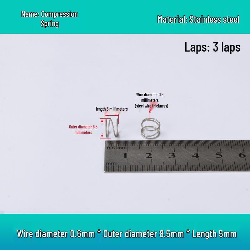 Y-förmige Edelstahl-Druckfeder, 0,6 mm Draht, 7-12 mm Außendurchmesser