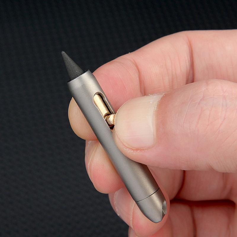 Ołówek Nieskończoność Stop Tytanu Bezatramentowe Ołówki Wieczne Profesjonalny Kieszonkowy Długopis do Pisania Domowe Artykuły Szkolne Unikalny Breloczek