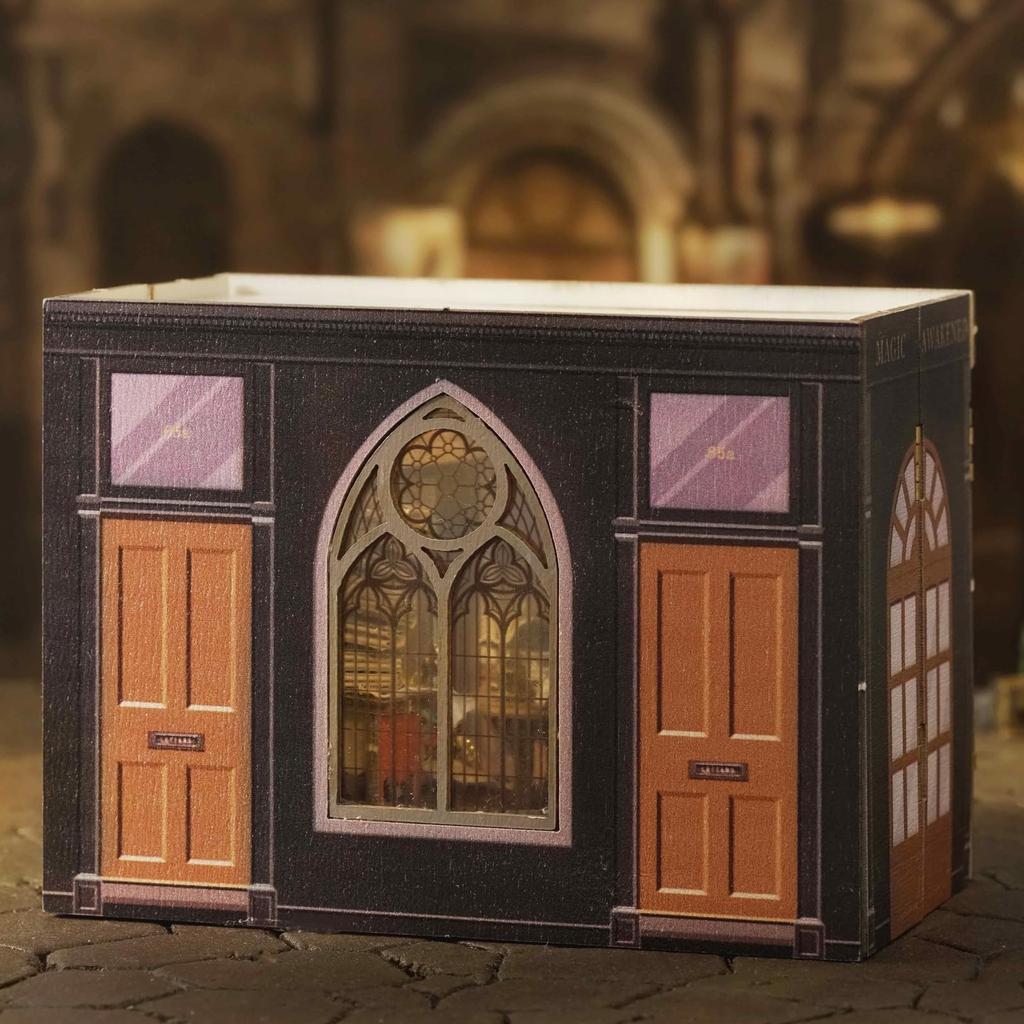 CUTEROOM Dollhouse for Wooden DIY Miniature Kit Magic Perfect for Interior Decoration Kids, [Fantastic Toy] School, (MINI110)