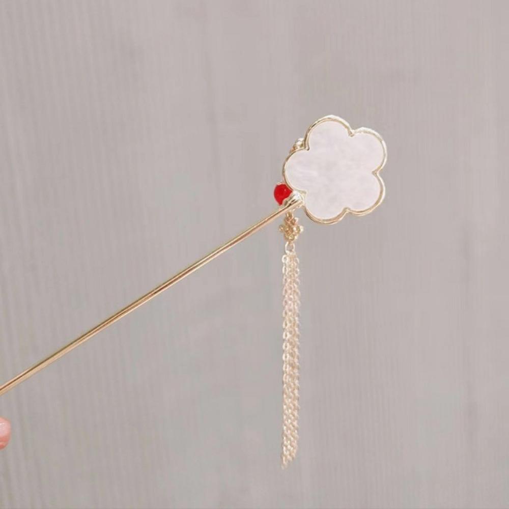 Ancient Style Flower Fan-shaped Hairpin High-end Feel New Chinese Tassel Step Rocking Hairpin Plate Hairpin Hair Accessories