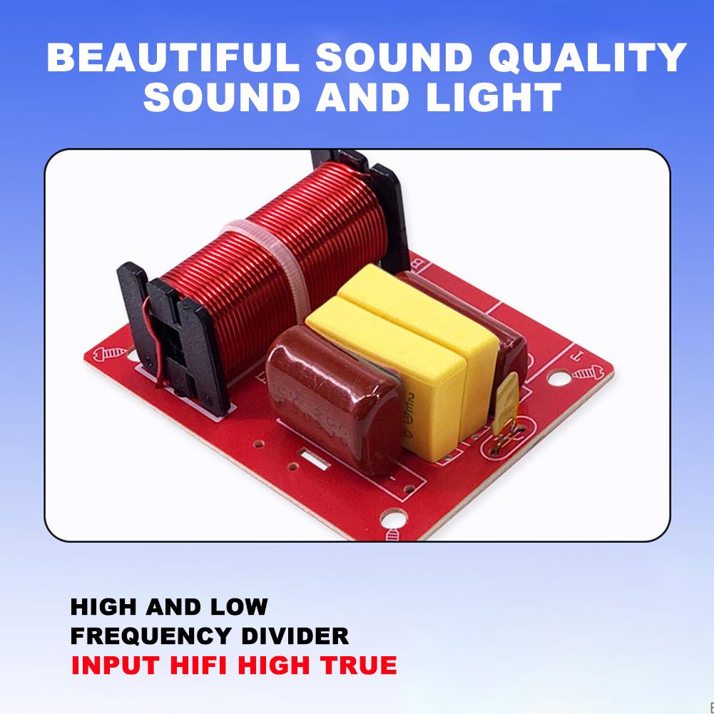 80W 2 Way Crossover Audio Filters HiFi Speaker Dual Frequency Divider Speaker Frequency Divider Stereo Crossover
