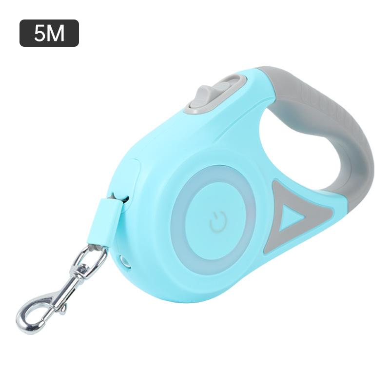 LED Light-emitting Rope, Automatic Telescopic Dog Leash, Dog Walking Rope That Doesn't Hold Hands, Pet Leash Products