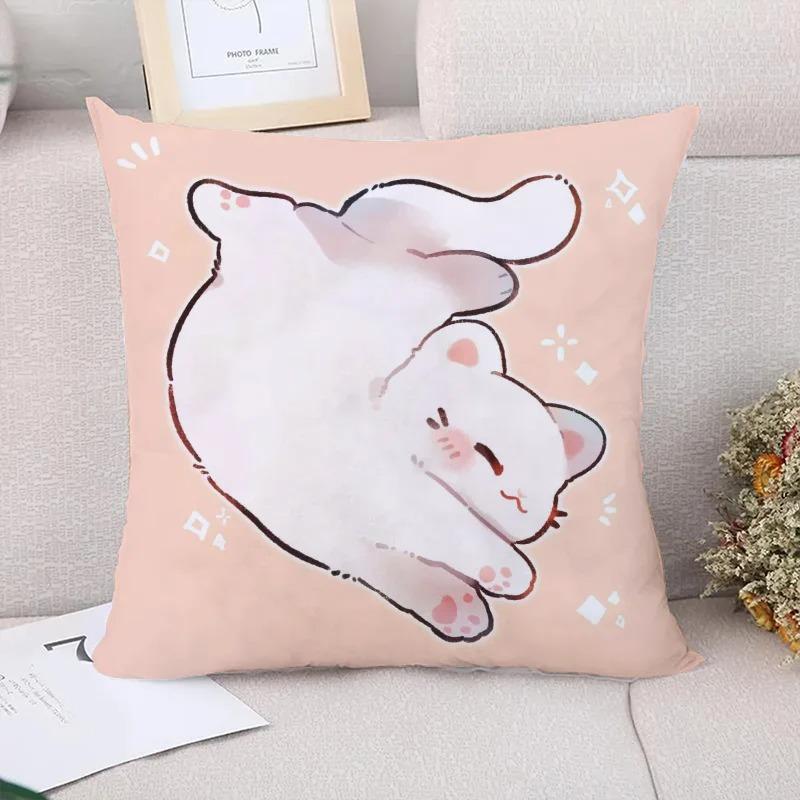 Cute Cat Decorative Pillowcase Living Room Office Home Pillowcase Car Ornaments