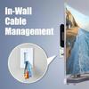 Brush Wall Plate Cable Pass Through, Single Gang Decorator Cover for Low Voltage Cables, In-Wall TV Cable Management Solution
