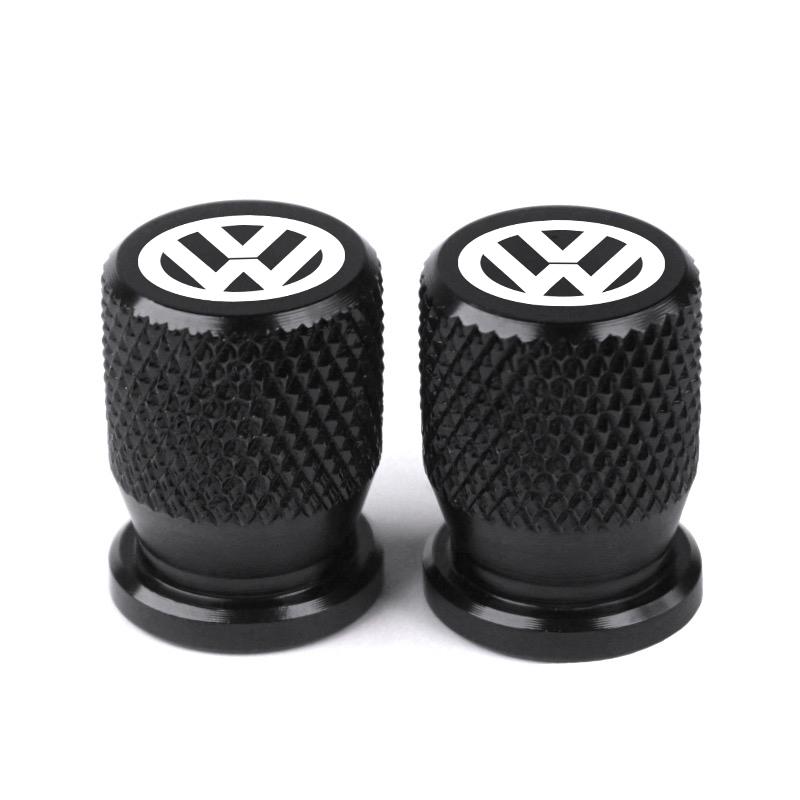2026 Hot 4pcs Car Wheel Tire Valve Caps Aluminum Airtight Covers Badge JPOD58 for VW Volkswagen Golf GTI Passat Jetta Interior Mouldings ET1