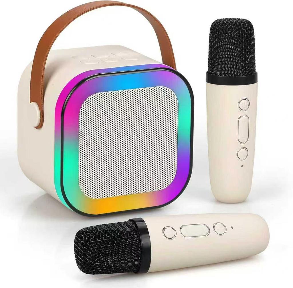 K12 Wireless Bluetooth Microphone Speaker Set - All-in-One Home Karaoke System for Kids and Dance Parties