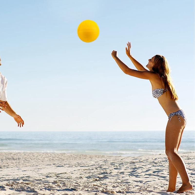 Roundnet Game Ball Replaceable Competitive Balls Mini Volleyball 3-Pack With Pump