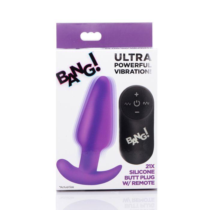 BANG! - Plug Anal Vibrant avec Télécommande - Violet