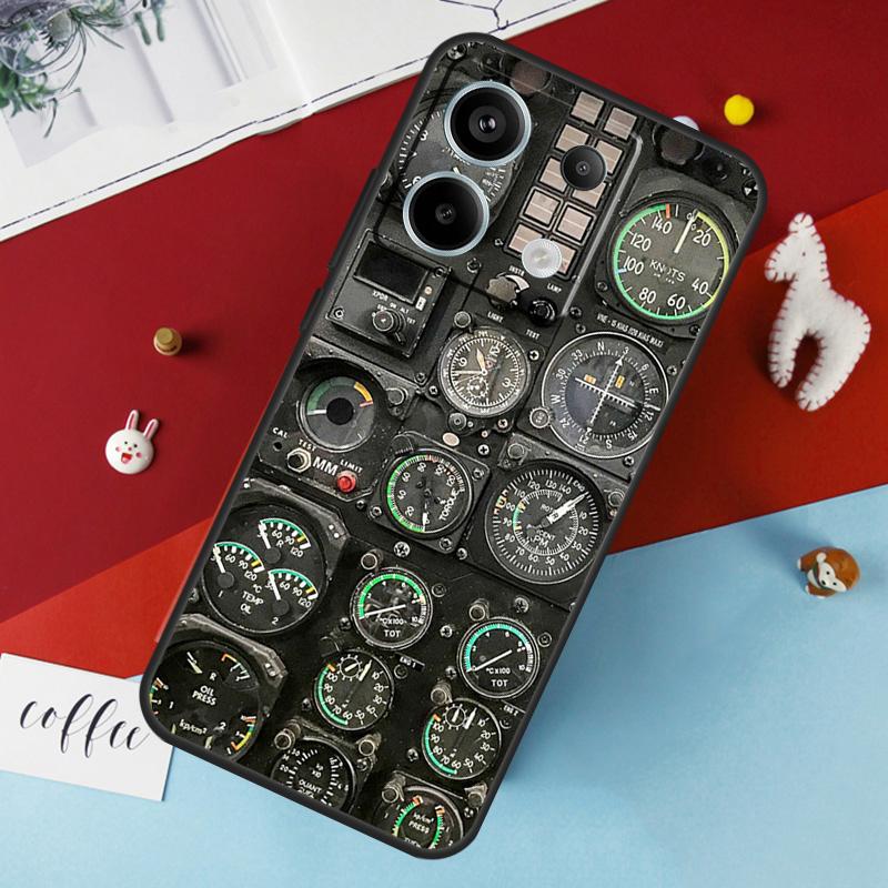 

Aviation Aeroplane Pilot Cockpit Case For Xiaomi Redmi Note 14 12 11 10 13 Pro 15 Pro Plus Redmi 15 14C 10C 12C 13C 15C Cover Redmi Note 15 5G