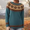 Ladies' Fashion Sweater, Round Neck,Loose Pullover Long-sleeved Knitted Sweater