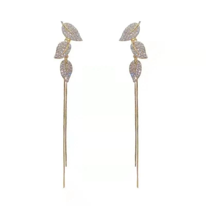 925 Silver Needle Korean Fashion Long Chain Tassel Earrings For Women Metal Earing Jewelry Trending Women's Drop Earrings