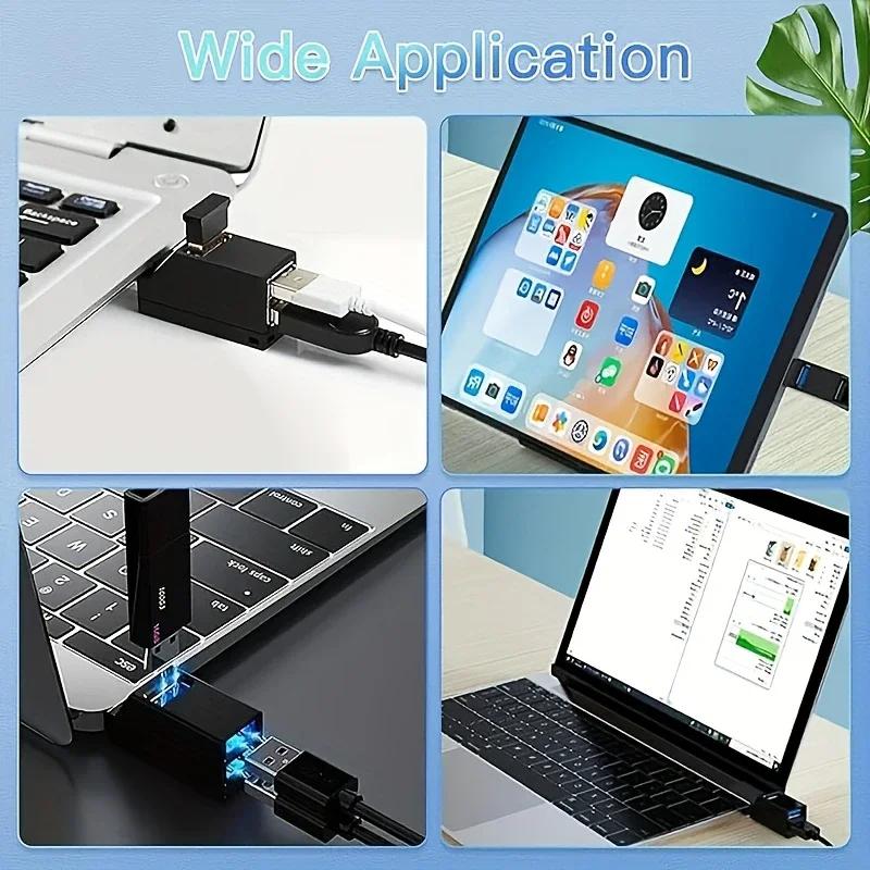 Xiaomi USB 3.0/2.0 HUB Adapter Extender Mini Splitter Box 1 To 3 Ports High Speed USB 2.0 For PC Laptop U Disk Card Reader