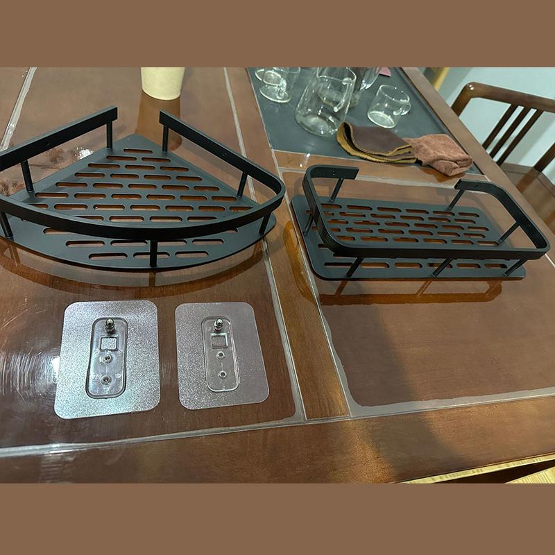 Estante de baño con ventosa para almacenamiento de artículos de tocador de baño, sin perforaciones, para montaje en pared, dispositivo de almacenamiento para artículos del hogar, almacenamiento en el hogar