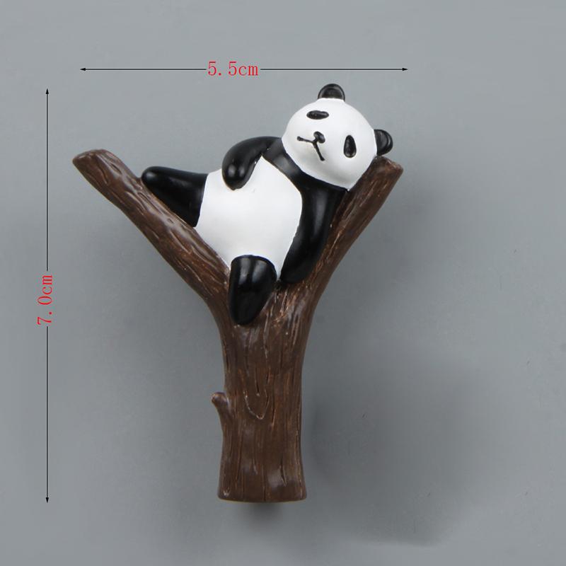 Panda Lying On The Tree Branch Creative Magnetic Buckle Refrigerator Magnet Suction Magnetic Sticker Home Decoration Po Wall