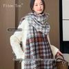 FitonTon Women's Plaid Winter Scarf and Shawl