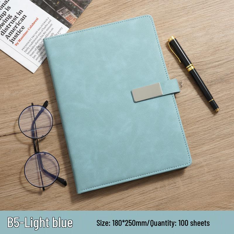 A5 Business Notebook Gift Set: Custom Leather-Feel Buckle Style Diary