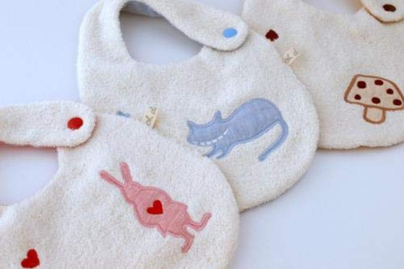 Wonder Land Imabari Towel Baby Gift Set original Organic Made in Japan Baby Shower Gift [Ornet] (with gift) (Red/Rabbit)
