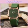 Minimalist Square Quartz Watch For Women With Silicone Band And Rose Gold Finish For Daily Wear