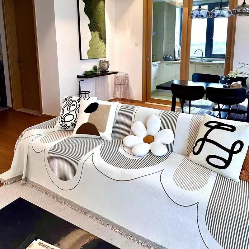 

Полотенце для дивана Nordic High-end из шенилла с защитой от царапин для дивана, всесезонный универсальный противоскользящий чехол для дивана 180*130cm