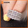 Huitan Sparkling Multi-layer Rings for Women Luxury Finger Accessories Wedding Engagement Charming Female Jewelry with Shiny CZ