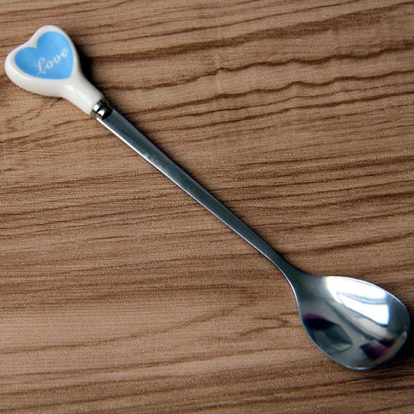 Ahoj kreativní lžíce na nádobí z nerezové oceli ve tvaru srdce