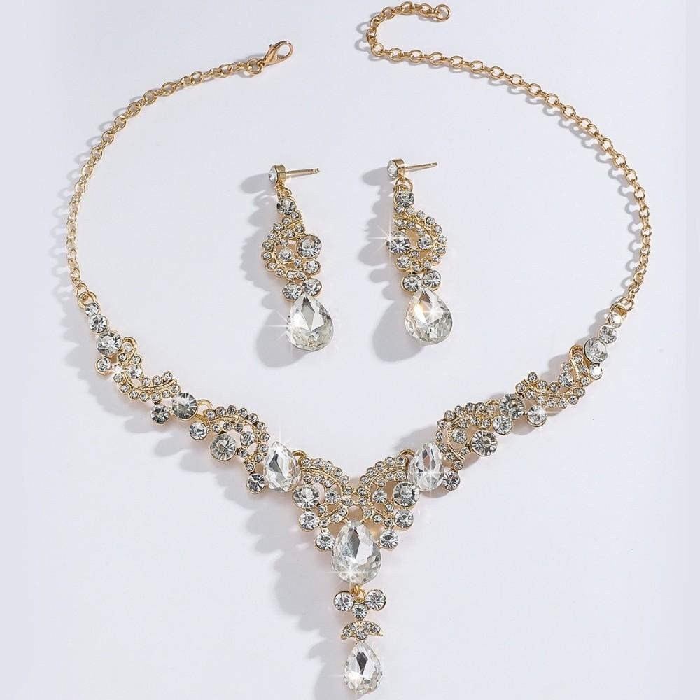 2PCS/3PCS/SET Sparkling Bridal Jewelry Sets Temperament Crystal Jewelry Sets  Holiday Gift