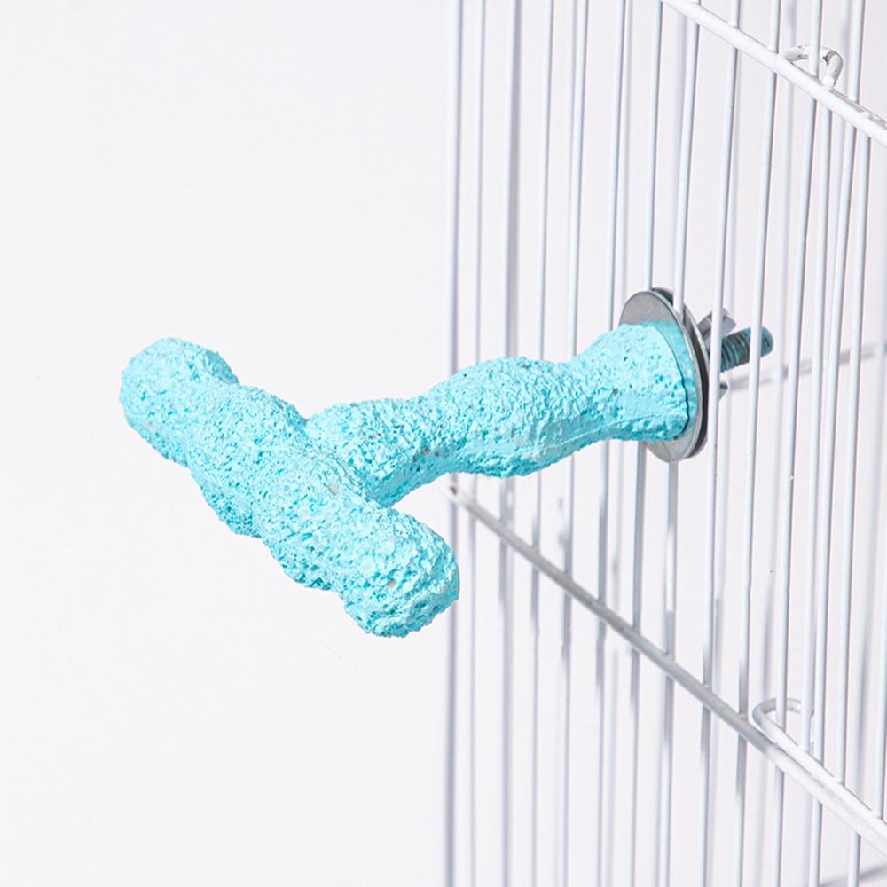 Jumping Platform Bird Cage Feeder Resin Bird Water Feeder Bird Perch Stand Beak Nail Grinder