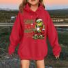 Children's Fashionable Casual Long-sleeved Loose Christmas Print Pullover Hooded Sweatshirt