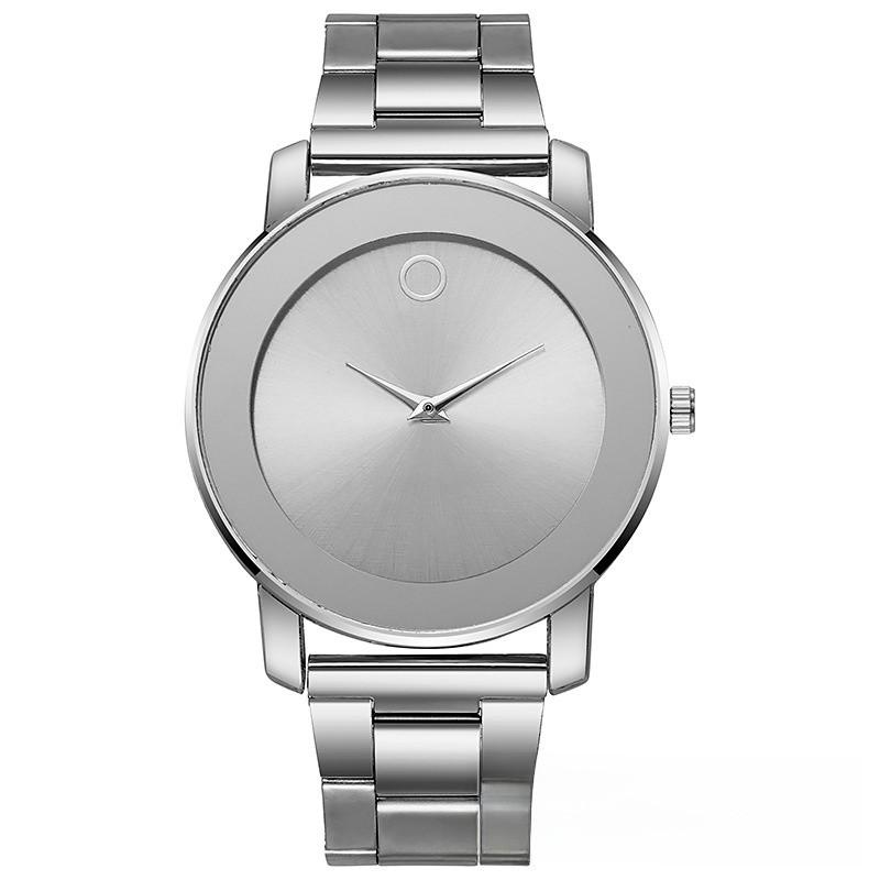 

Classic Minimalist Quartz Wristwatch With Iron Band For Business Men срібний