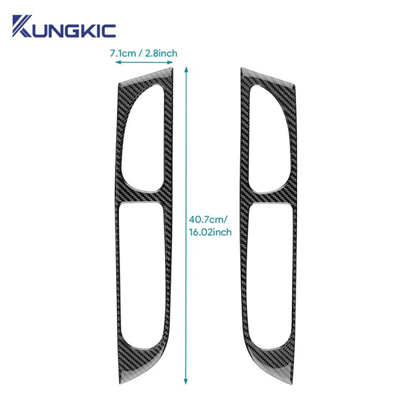 Für Renault Clio 4 IV MK4 2013 2014 2015 2016 2017 2018 LHD RHD Echte Weiche Kohlefaser Frontfenster-Knopf Innen Außen Aufkleber