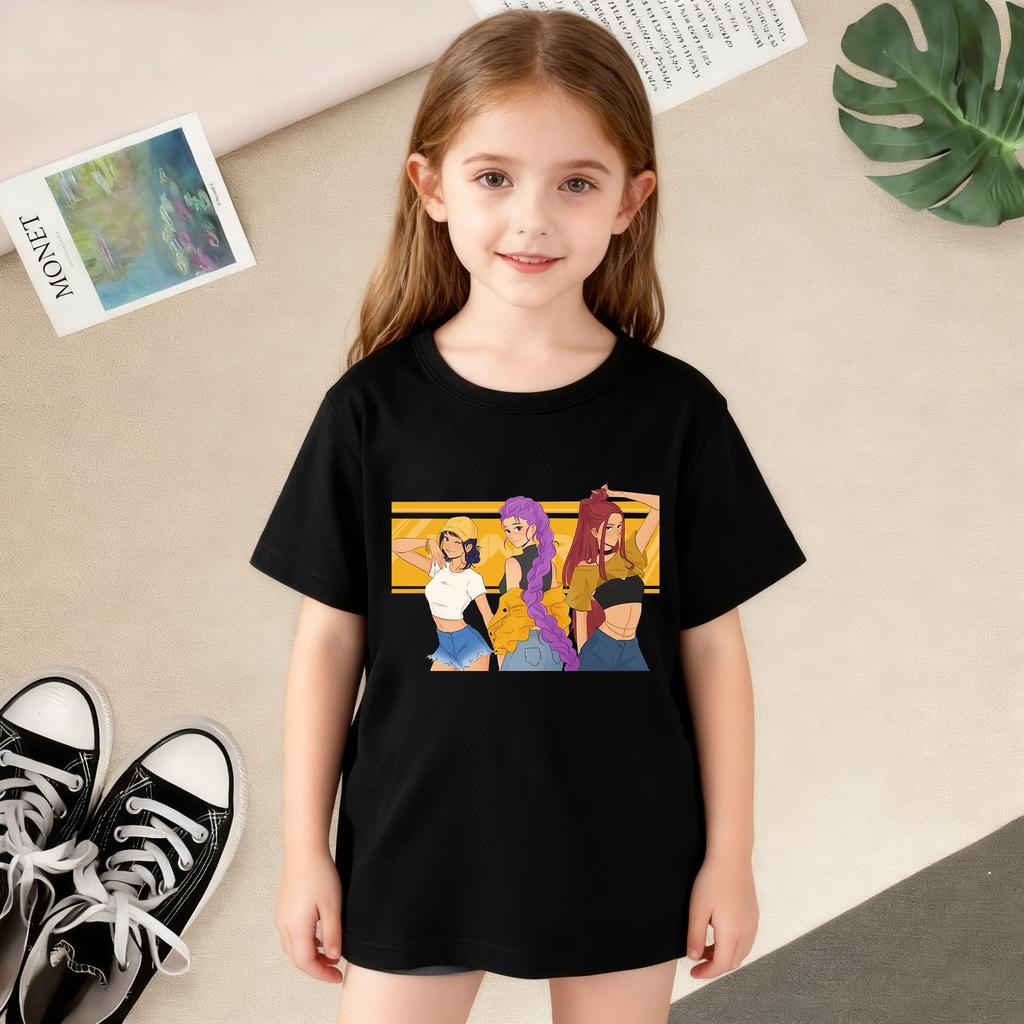 T-Shirts Girls Children's Girl Cartoon Printed Casual T-Shirt T Fashion Comfortable Short Sleeve Children's Clothing Top