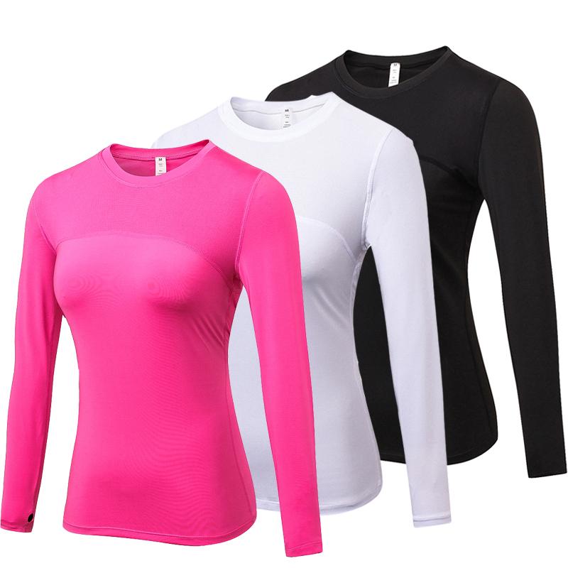 Buy Elastic Gym Yoga Shirts Long Sleeve Top Women Slim Mesh Running