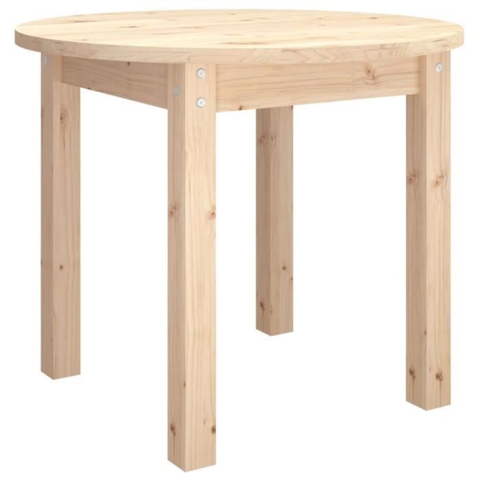 VidaXL Table basse Ø 55x45 cm Bois massif de pin 822327