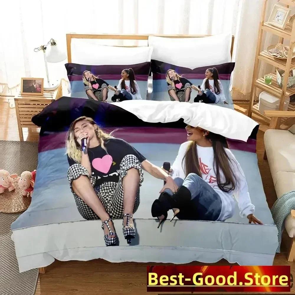 3D Tisk Miley Cyrus Zpěvačka Ložní Souprava Tištěná Ložní Souprava s Povlakem na Polštář Přikrývka na Postel Měkká Queen King Size Ložní Prádlo Domov