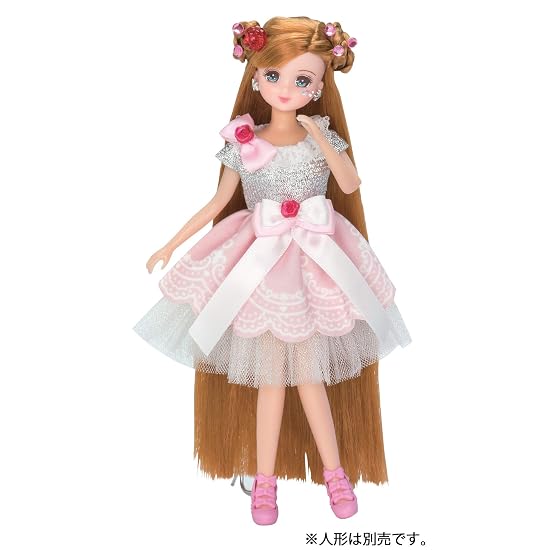 Licca-chan Dress Jewel Up Dress Set Girly Rose