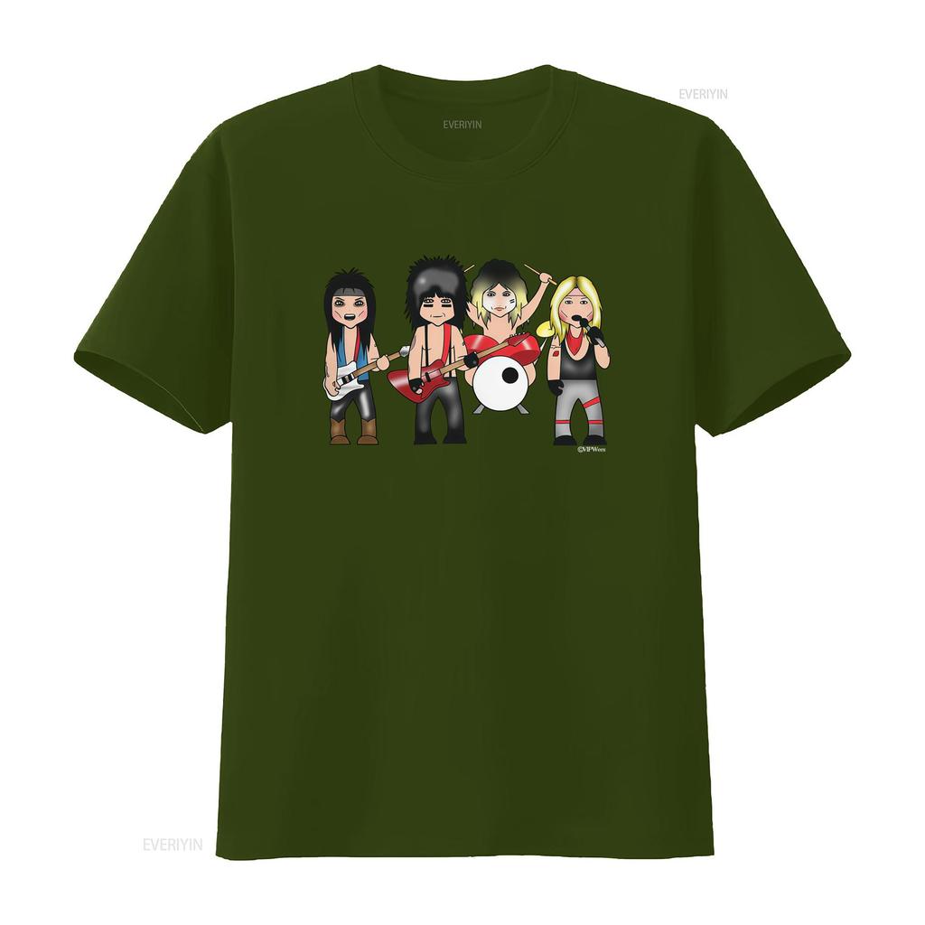 Mens T Shirt Vipwees The Crue Heavy Metal 80S Band Caricature Motley Inspired Rock  Vintage Washed Stretched Comfortable