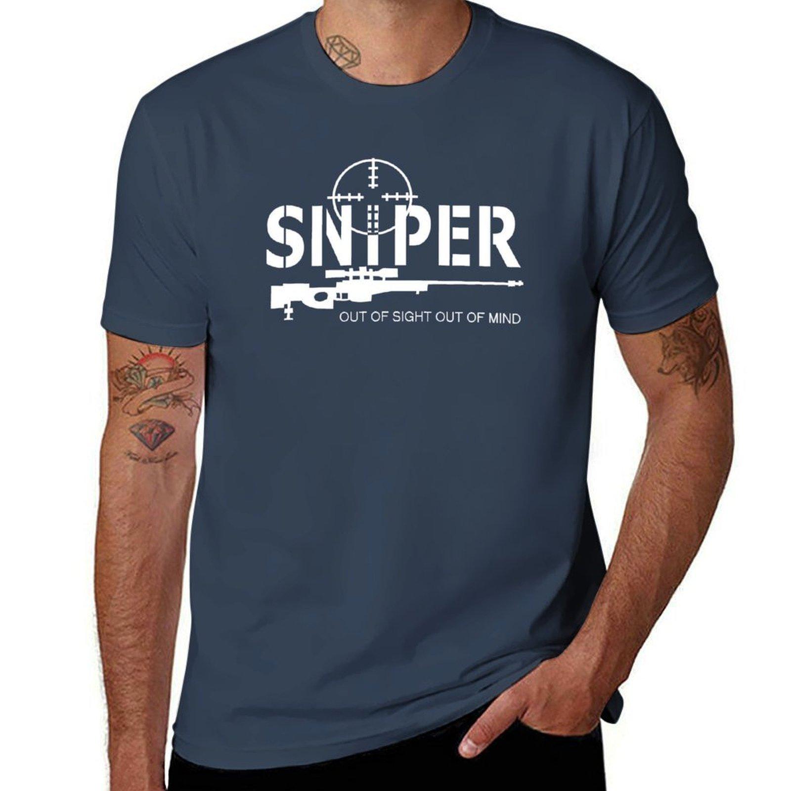 of out sight of sniper mind out TShirt Standard Fit Solid Tee Shirt S
