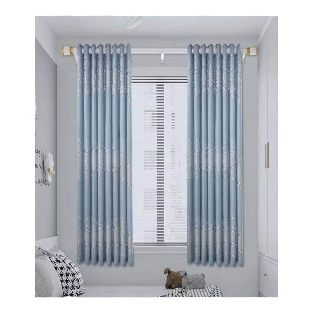 Jacquard Bamboo Leaves Full Blackout Curtains Boutique Curtains Window Screens