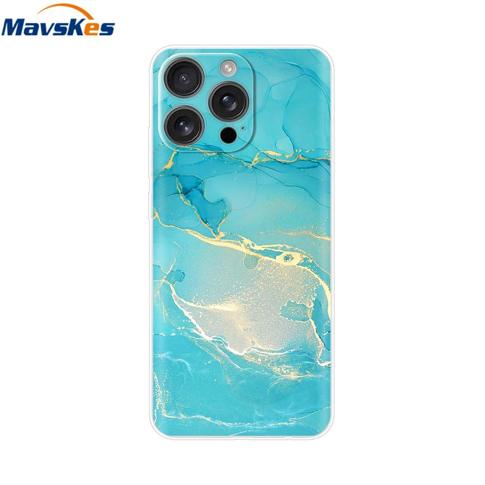 For iPhone 16 Pro Case 16 Plus Lovely Heart Soft Silicone TPU Painted Phone Cases for Apple iPhone16 Pro Max Cover Shell New Bag