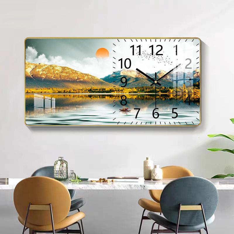 Самые продаваемые Современные настенные часы-фреска: Декоративный элемент в стиле Douyin Kuaishou для гостиной 20x40 cm without calendar