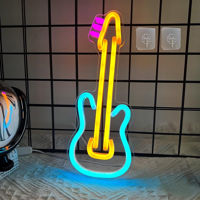 Attivolife Rock Hand Shaped Neon Light, Gamer Wall Decor LED Purple Neon Signs, USB Powered for Bar Christmas Birthday Home Party Gifts