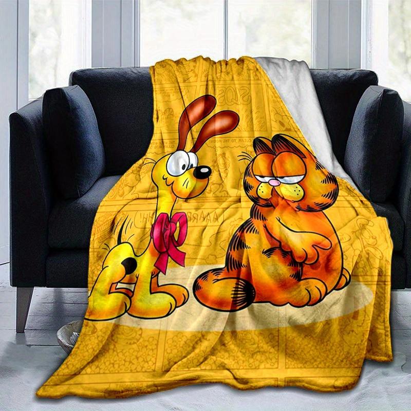 1pc, Garfield & Odie Throw Blanket, Soft Blanket for Couch, Bed, Travel, Camping, Car, Beach, Office Nap, Perfect Gift for FriendsA063