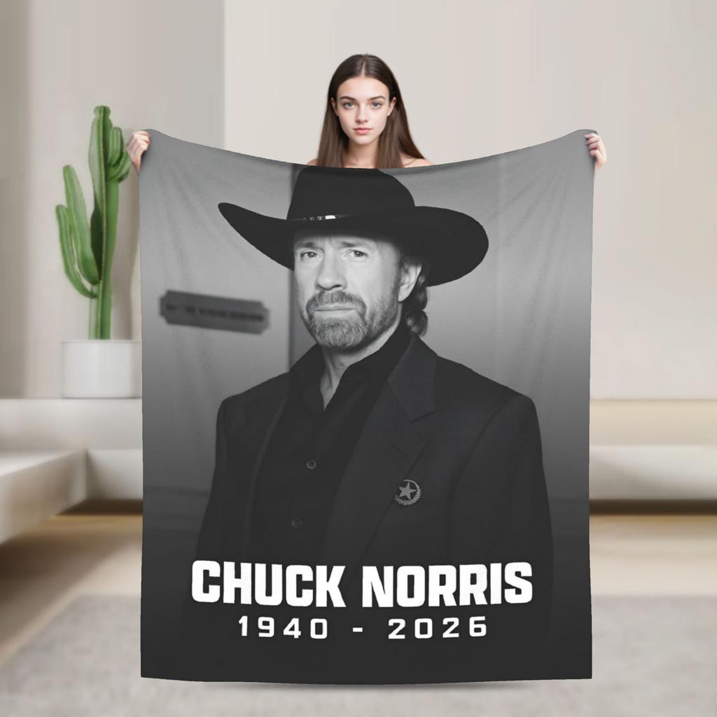 Norris Actor Vintage Poster Throw Blanket Soft Comfy Funny Blanket  For Sofa Home Travel Flannel Bedspread Bed Cover