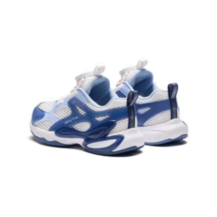 Anta Kids Casual Versatile Non-Slip Shock Absorbing Wear-Resistant Low-Top Casual Shoes Kids sneaker White Blue A312429907-2