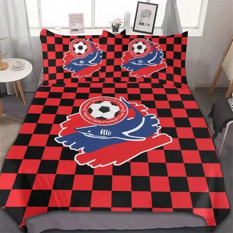 3D-Druck Hapoel Haifa Bettwäsche-Set, Weiche Bettbezüge Warme Decken Bettwäsche-Set Bequemer Bettdeckenbezug Kissenbezug, King Queen Twin Größen Abmessungen Jung