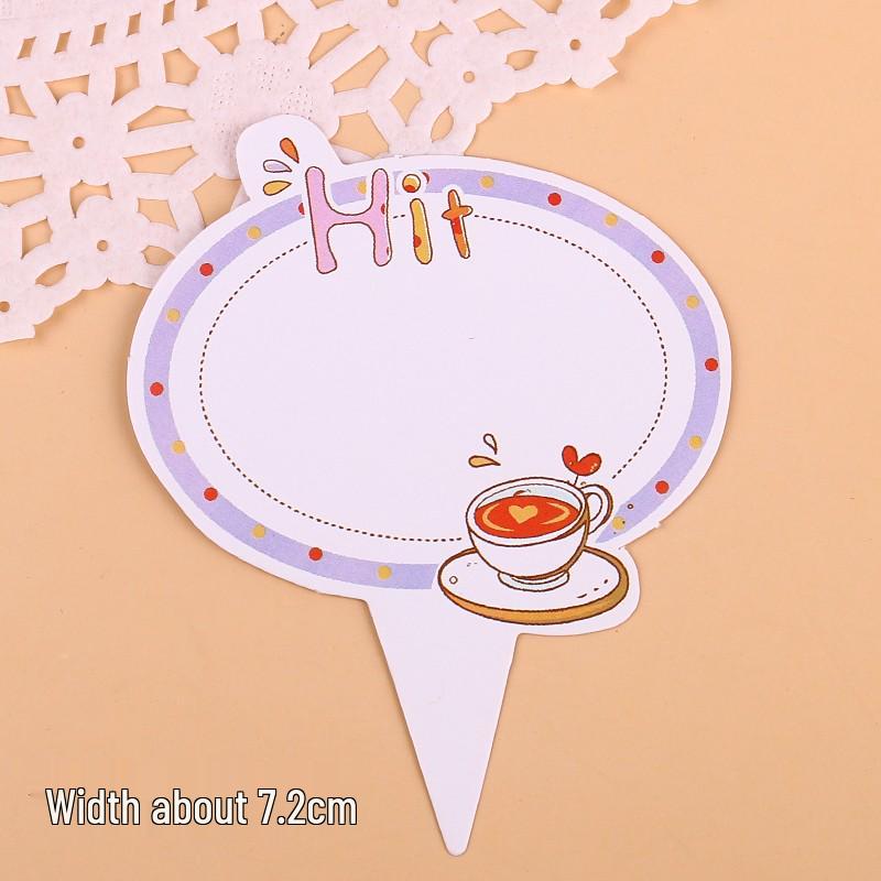 50-Piece Blank Insert Cards for Cake Decorations and Celebrations